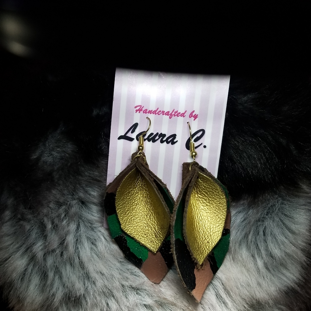 HandCrafted leather Earrings